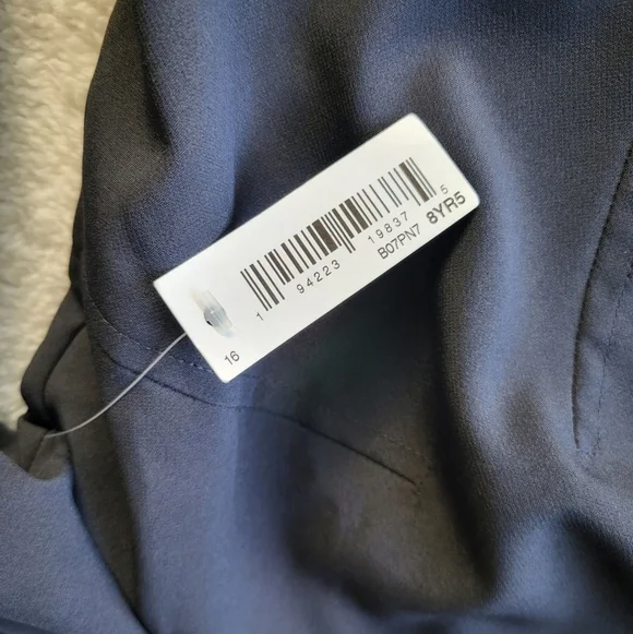 Lark & Ro Womens Size 16 Blue Dress Long Bell Sleeves NWT - Picture 7 of 7